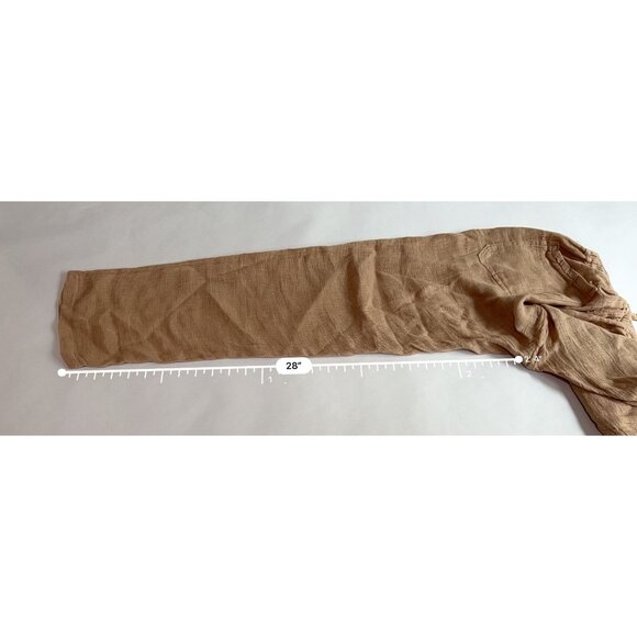 Sunday St. Tropez Linen Pants in Brown - Picture 3 of 5